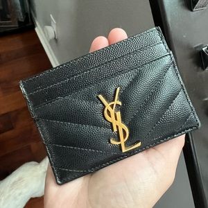YSL Saint Laurent black cardholder